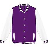 Mowbeat Women Baseball Jacket Varsity Uniform Unisex Adult Long Sleeve Casual Loose Cardigan Men's Track Jacket