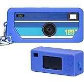 Silicone Case for Kodak CHARMERA Millennium Keychain Mini Digicam Blind Box | Soft Keychain Camera Sleeve, Precise Cutouts, Case-On Charging &amp; SD Card Access, For Collectors &amp; Daily Carry, Sky Blue