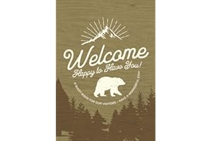 Cabin Guest Book: Sign In Guestbook for Visitors (Cabin, Airbnb, Vrbo, Short Term Rental, Vacation Home and Guesthouse) Hardcover