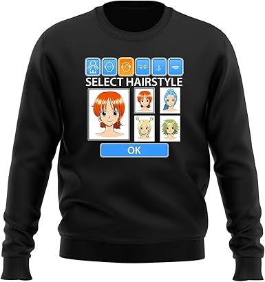 Okiwoki Funny One Piece Black Sweater Nami From Straw Hats Pirates Crew One Piece Parody Ref 772 Amazon Co Uk Clothing