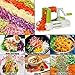 Comezy 7-Blade Spiralizer Vegetable Slicer Best Veggie Pasta Spaghetti Maker & Julienne Cutter for Low Carb/Paleo/Gluten-Free Meals, Caddy & Cleaning Brush, Green