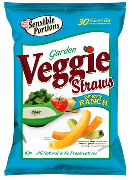 SENSIBLE PORTIONS VEGGIE STRAWS, RANCH, 1 OUNCE (PACK OF 24)