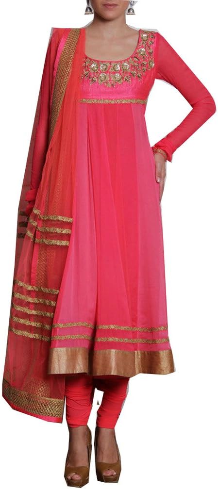 Panisha Women's Indian Pakistani Bollywood Anarkali Suit