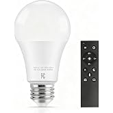 HMYYJT Remote Control Light Bulbs, A19 LED Bulb, 9W LED Bulb (60W Equivalent), 810LM, 3000K-6000K Dimmable 10%-100%, E26 Base, Light Bulb with Timer for Living Room, Bedroom, 1-Pack