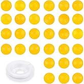 CMBYN Natural Genuine Stones DIY Tiger Eye Round Spacers 10mm 100pcs Beading Loose Gemstone Hole Size 1mm Charm Smooth Beads for Bracelets Necklaces Earrings (Yellow Jade 10mm)