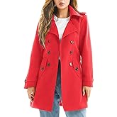 poonyfesh Women's Waterproof Trench Coat Double-Breasted Classic Lapel Petite Overcoat Belted Slim Outerwear Coat