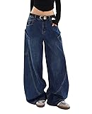 Lafaguw Baggy Jeans for Woman Men High Waisted