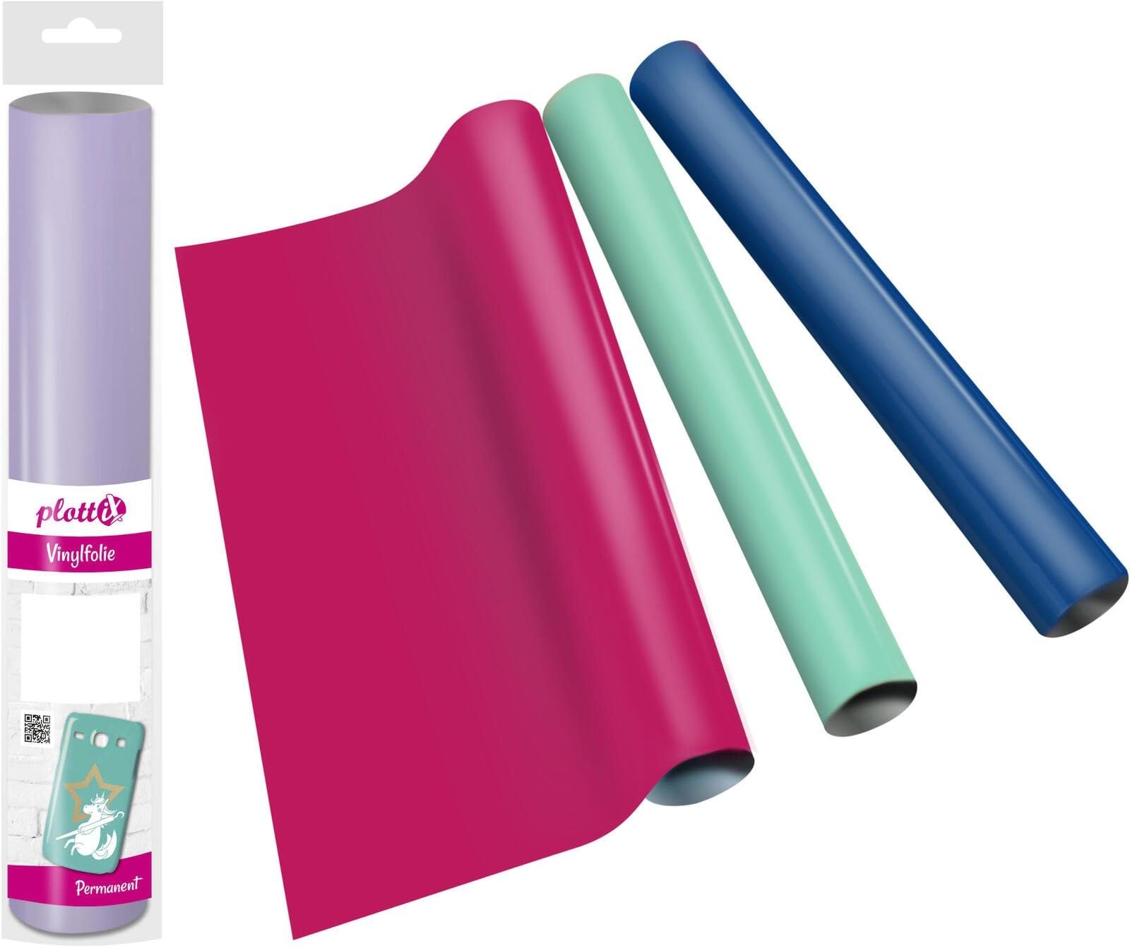 plottiX Perm. Vinyl Film 31.5 cm x 1 m Turquoise