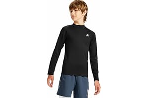 DEVOROPA Youth Boys Compression Thermal Shirts Long Sleeve Undershirt Fleece Baselayer Mock Top