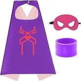 Mizzuco Dress Up Capes for Kids Superhero Cloak with Mask and Waistband Halloween Costumes and Party Dress up