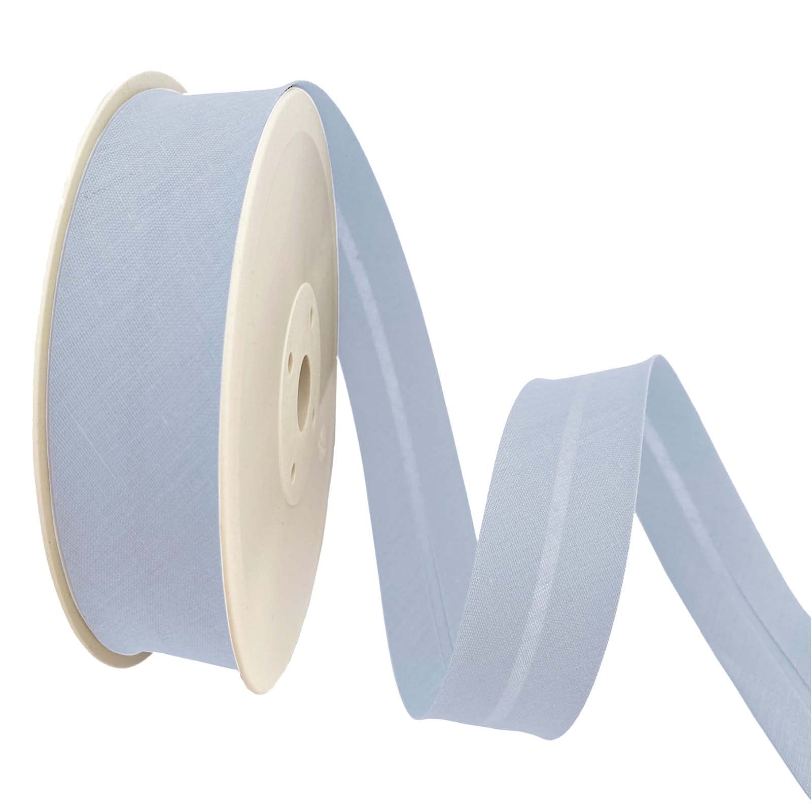 TEXTEX = 20mm Wide Bias Binding Tape. 50% Cotton and 50% Polyester. 10m Piece - (Light Blue) — image 1