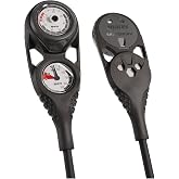 MARES Mission 2 Dual-Gauge Scuba Diving Console | Includes Pressure and Depth Gauges | Water Sports, Snorkeling, Black, in (BAR/MT)