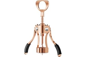 KORCCI Wine Opener, Wine Bottle Opener, Zinc Alloy Wing Corkscrew Heavy Duty, Cork Screw Beer Opener for Bartenders, Multifun