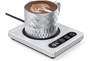 Maestri House Coffee Mug Warmer with 9 Temp Settings & 1-12 Hour Timer for Desk, Electric Portable Beverage Warmer for Home a