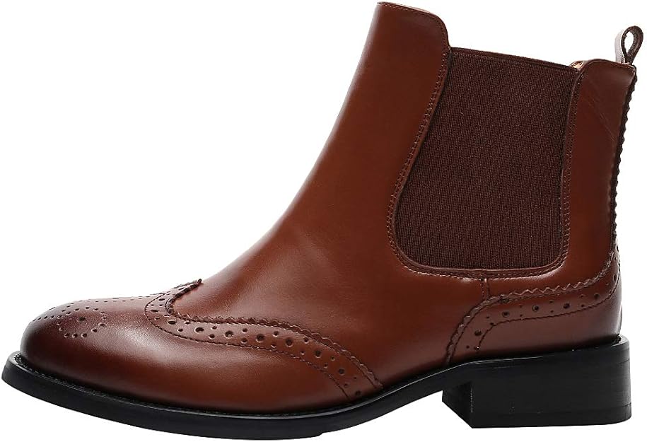 womens wingtip chelsea boots