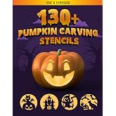 Pumpkin carving stencils: Over 130 Halloween jack olantern pumpkin designs. Including Witches, Cats, skulls, bats, ghosts, and so much more! (Best Pumpkin Carving Stencils 2026)