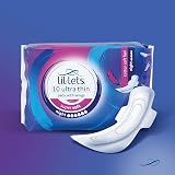 Lil-Lets Super Soft Night Pads 320mm Ultra Thin with Wings Unscented 80 Count view 3