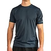 BUILTCOOL Men’s Crew Neck Shirt – Quick Dry Shirts for Men, Instant Cooling Moisture Wicking, UPF 50 Sun Protection