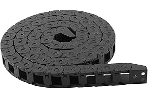 BCZAMD 10X11mm Drag Chain Semi Enclosed Type Adjustable Cable Wire Carrier Black 1M Plastic Flexible Nested Drag Chain Cable Track for 3D Printer CNC Router Mill