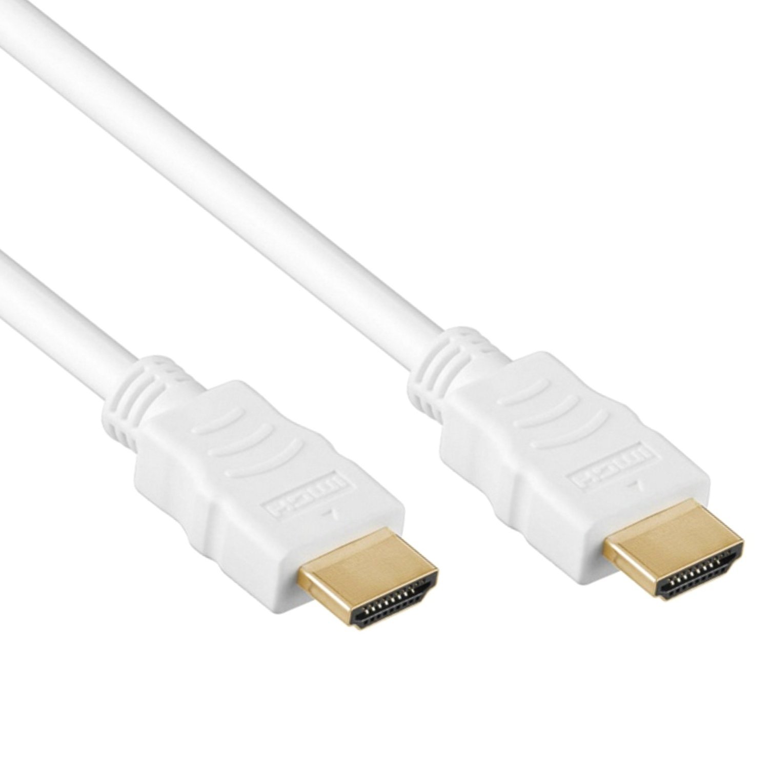 World of Data HDMI Cable White 20 m Length 24 Carat Gold Plated Full HD 20.0 m