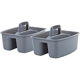 Mighty Tuff Rough and Rugged All-Purpose Cleaning Caddy, Grey/Black 2 Count (CD0170)