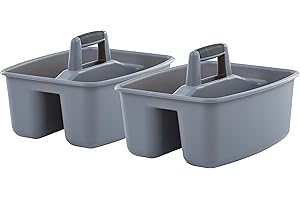 Mighty Tuff Rough and Rugged All-Purpose Cleaning Caddy, Grey/Black 2 Count (CD0170)