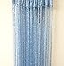 ave split Decorative Door String Curtain Wall Panel Fringe Window Room Blind Divider Tassel Screen Home 100cm200cm (Sky blue18)