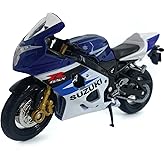 Welly Suzuki GSX-R750 Sport Motorcycle Replica, Blue, 1:18 Scale | Highly Detailed Display Model With Realistic Paintwork, Perfect for Shelves, Desks and Motorcycle Collections