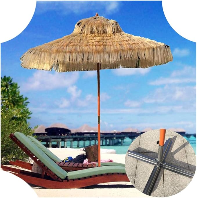 Aly Parasol Paille De Plage Jardin Tropicale Parasol D'extérieur