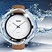 Classic Mens Analog Quartz Watch Unique Business Casual Simple Waterproof Leather Band Dress Wrist Watch