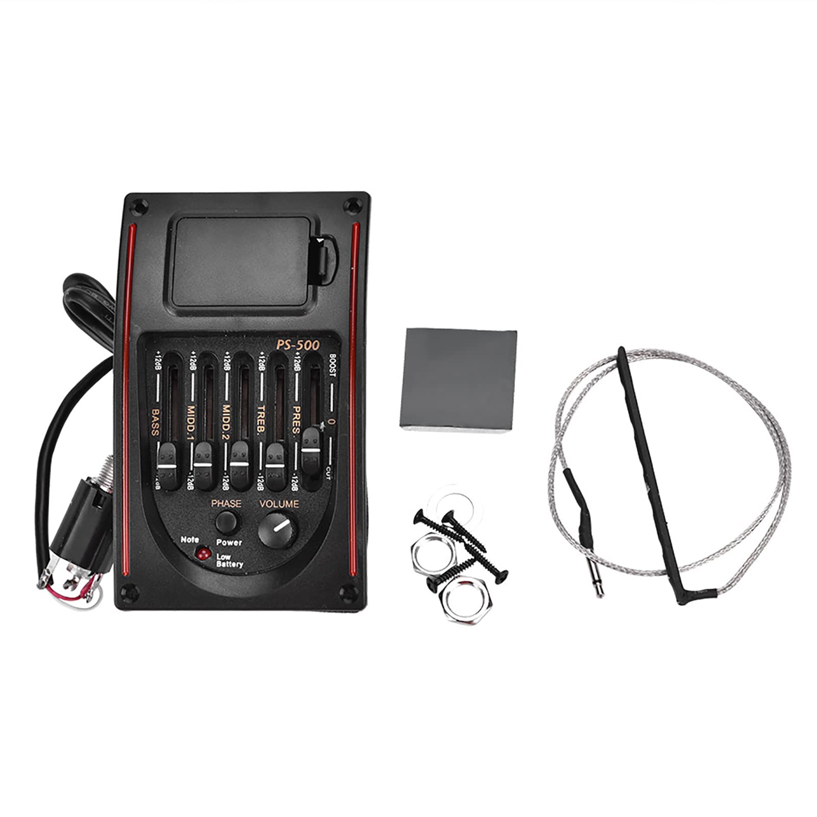 Guitar Pickup, EQ PS-500 5Band Equalizer Digital Tuner Pickup for Acoustic Guitar