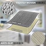 Odil Bathroom Mat Durable/ Non-Slip/ Absorbent/ Machine Washable/ Super Soft and Cosy - Grey (20 x 32-Inches).