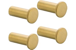 SAYAYO Dark Gold Coat Hooks Wall Mounted, Towel Hooks for Bathrooms Modern Robe Hook, Heavy Duty Wall Hook for Hanging, SUS 3