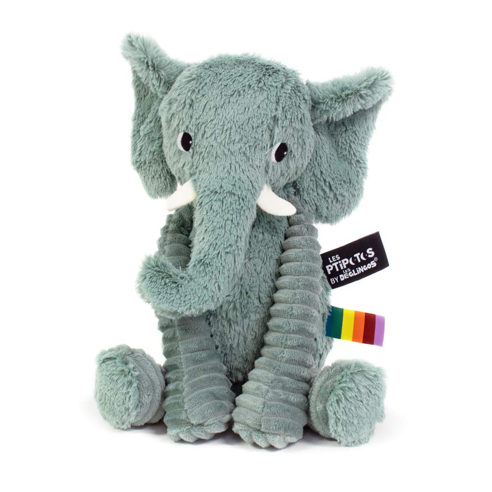 Ptipotos by Deglingos Elephant Plush Toy Green
