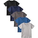 Andrew Scott Youth Athletic T-Shirts | Dry-Fit Moisture Wicking Short Sleeve V Neck Tees | Boys Girls | Multi Packs