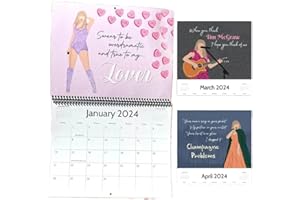 AOKADUTE Eras Tour Calendar 2024 - Taylor Wall Calendar 2024 - Music Posters Album Cover Poster Canvas Wall Art Swift Calendar 2024 for Girl Boy Teens Wall Decor Fans Gift