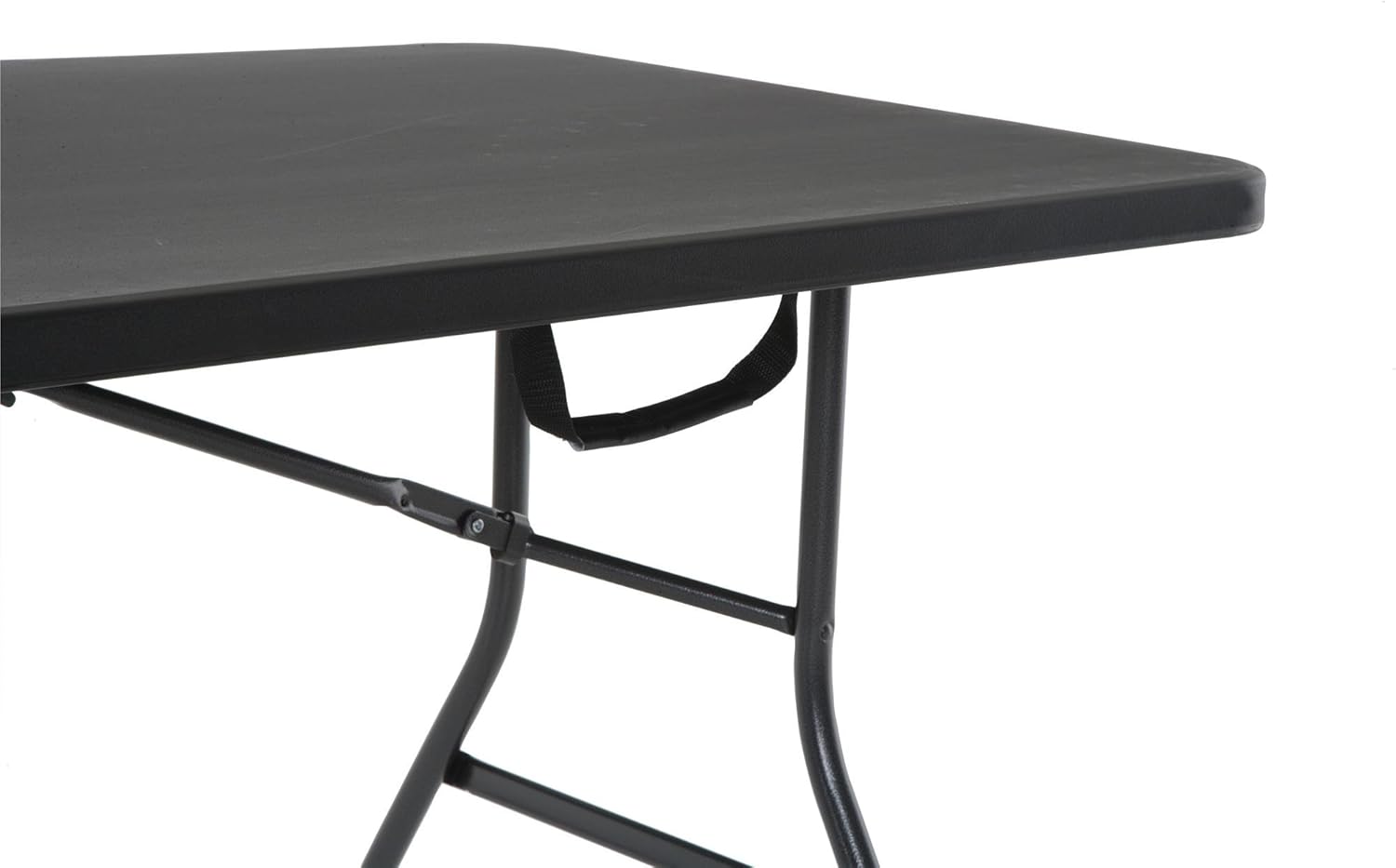 Cosco Deluxe 6 foot x 30 inch Fold-in-Half Blow Molded Folding Table, Black: Kitchen & Dining