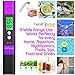 Digital pH Meter - Pocket Size - pH Pen Tests Household Drinking Water, Aquarium, Swimming Pools, Hydroponics, Water Quality, with ATC, 0-14 pH Measuring Range with 6X pH Buffer Powders. Purple