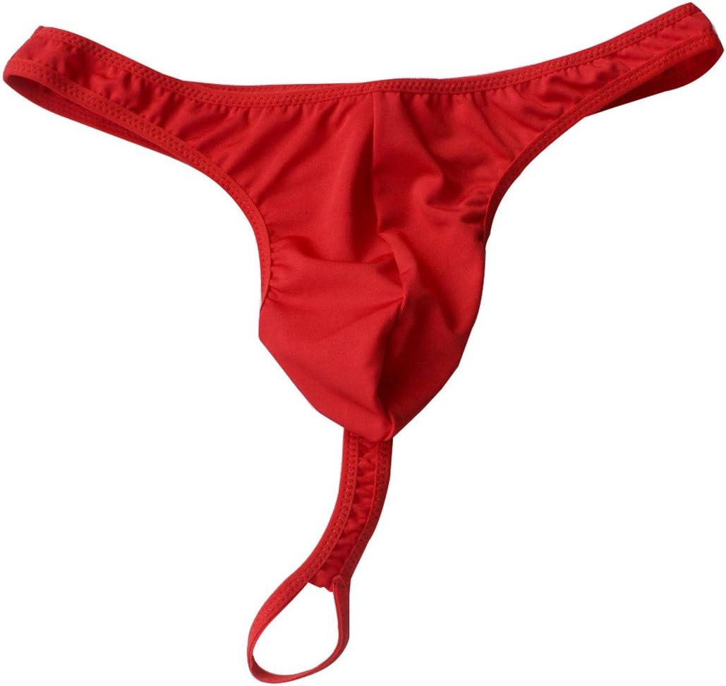 zdhoor Men's Strap O-Ring Pouch Thong Underwear Low Rise Bikini Briefs G-String