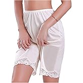 Pettipant Half Slip Shorts for Women Bloomers Wide Leg Pajama Pants Culotte for Split Skirt Lace Pettipants Snip