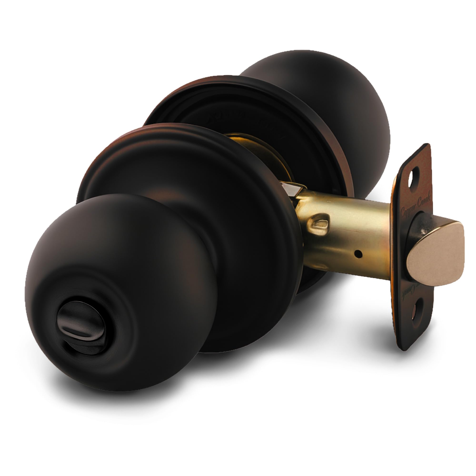 Copper Creek BK2030TB Ball Door Knob, Privacy Function, 1 Pack, Tuscan Bronze