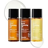 Hanskin PHA/BHA/AHA Trial Size Pore Cleansing Oil, Gentle Blackhead Cleanser and Makeup Remover for Combination and Oily Skin Travel Size Mini Makeup Remover Set [1 oz/Pack of 3]