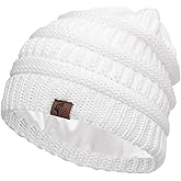 Olivia Sylx Satin Lined Slouchy Beanie for Women - Satin & Silk Lined Winter Hats