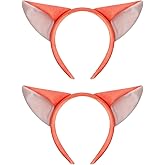 ZKRYHB 2PCS Costume Accessories Set Animal Fox Ear Headband Tie for Halloween Cosplay