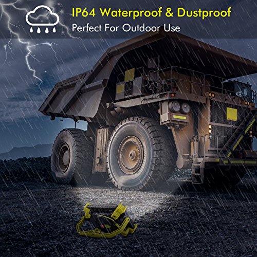 Rechargeable LED Work Light 20W 1600LM SOS Mode 2.1A Fast Charging Magnetic Base Waterproof Spotlights Outdoor Camping Emergency Floodlights For Truck Tractor Workshop Construction Site