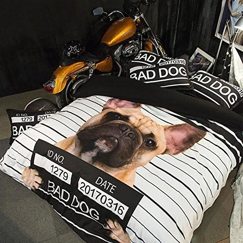 cute pet Bedding cartoon Duvet Set Double Duvet Set including (Bed linen Quilt cover Bed sign Pillow Cases), F, 220x240cm