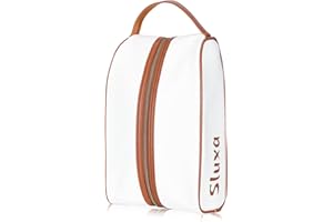 Sluxa Classic golf shoe bag, Waterproof golf shoe bag for women men, Lightful Green travel shoe bag shoe storage bag. (Brown)