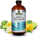 Nature's Answer Cod Liver Oil Liquid Supplement, 16-Fluid Ounces | Promotes a Healthy Heart & Brain | Cognitive and Cardiovascular Support | Great Tasting (Pack of 1)