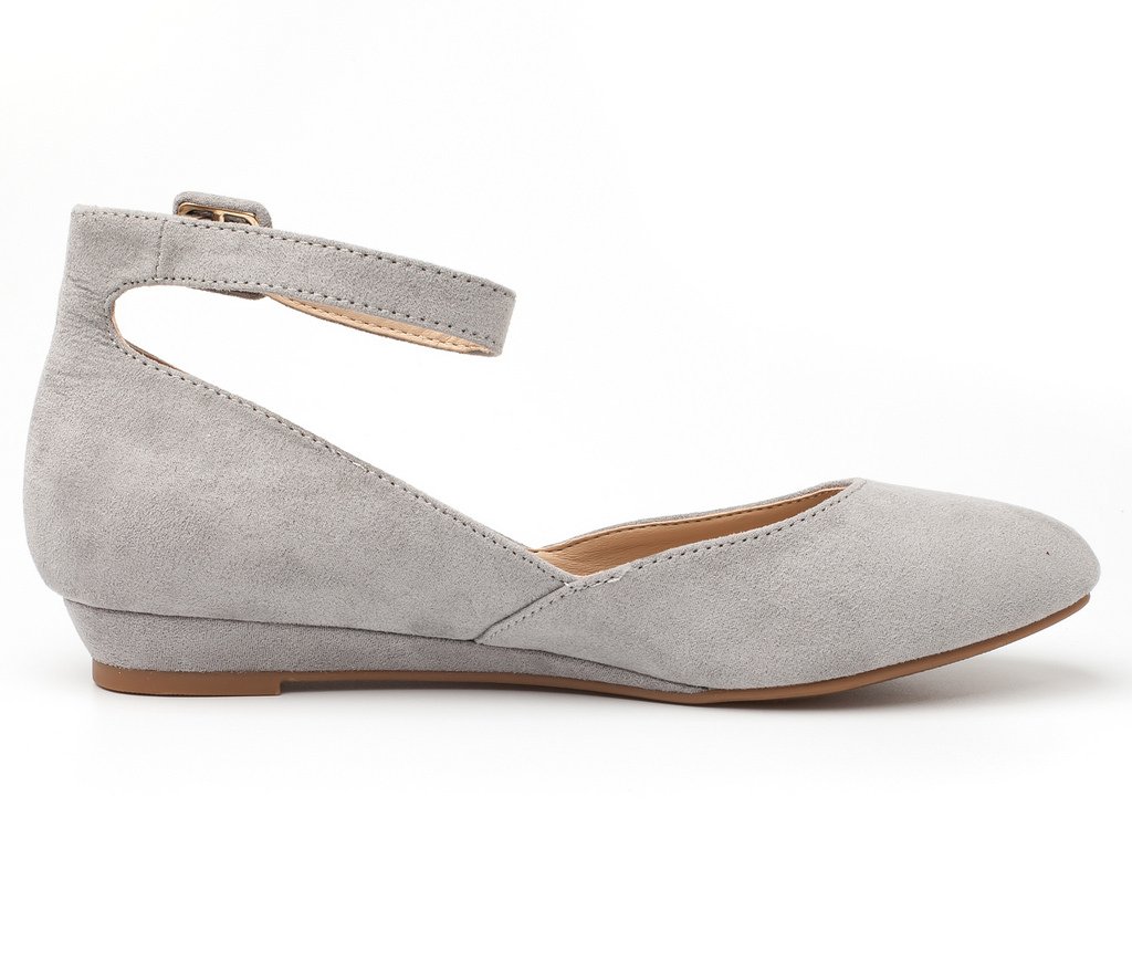 DREAM PAIRS Women's Revona Low Wedge Ankle Strap Flats Shoes - Image 3