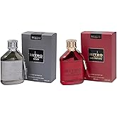 Dumont Nitro Red Intensely and Nitro Elixir Combo | Extrait de Parfum for Men women | Long Lasting Luxury Scent (3.4 Fl Oz Each)